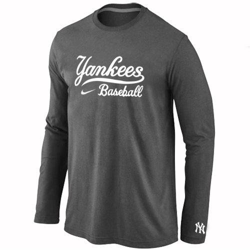Nike New York Yankees Long Sleeve T-Shirt D.Grey