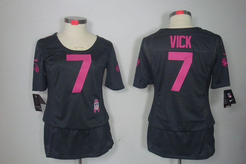 NFL Philadelphia Eagles #7 Vick Women Breast Cancer Awareness Jersey