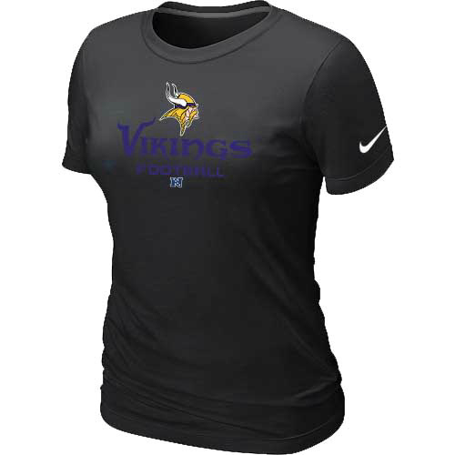  Minnesota Vikings Black Womens Critical Victory TShirt 66 