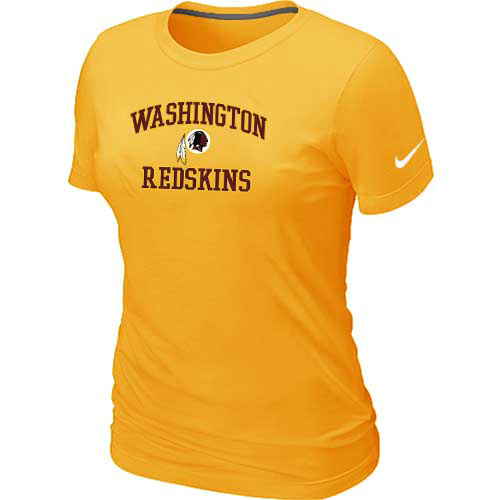  Washington Red Skins Womens Heart& Soul Yellow TShirt 38 