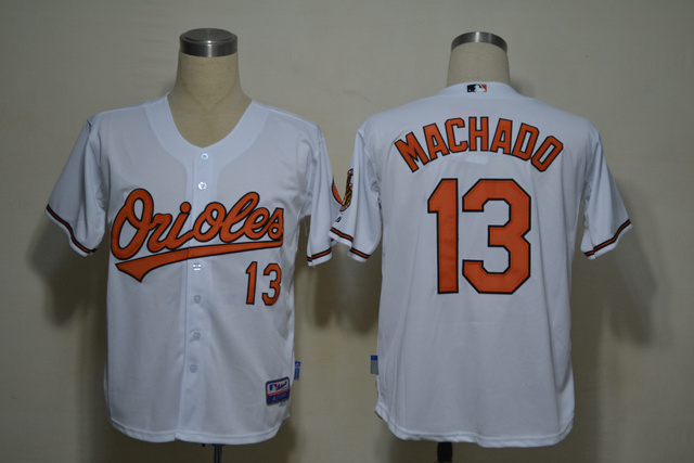 MLB Jerseys Baltimore Orioles 13# MACHADO White