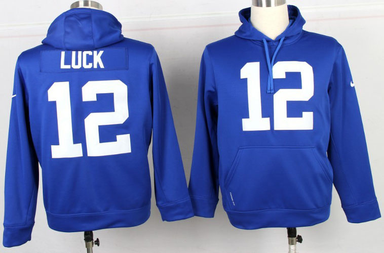 Nike NFL Indianapolis Colts #12 Luck Blue Hoodie