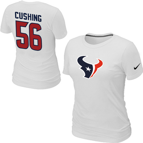  Nike Houston Texans 56  Cushing Name& Number White Womens TShirt 20 