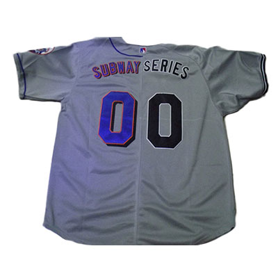grey Subway & Series custom half & half MLB Jersey