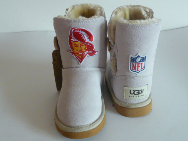 Kids NFL Tampa Bay Buccaneers logo UGG Snow boots Beige