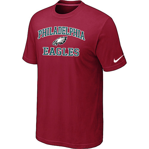  Philadelphia Eagles Heart& Soul Red TShirt 79 