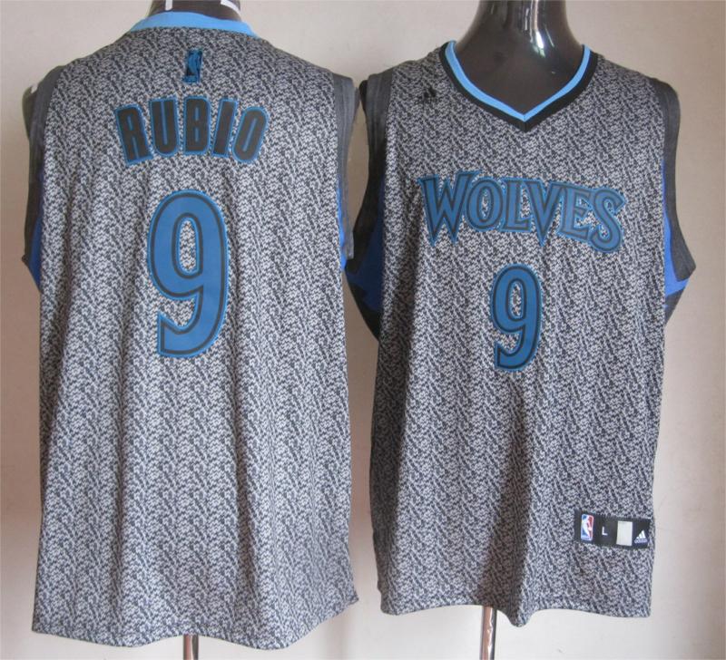Adidas Minnesota Timberwolves #9 Rubio grey Jersey
