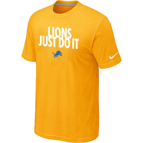 NFL Detroit Lions Just Do It Yellow TShirt 9 