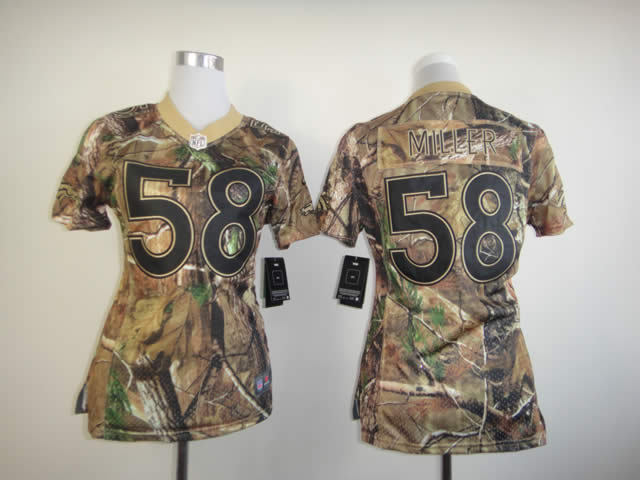 NFL Nike Denver Broncos #58 Miller Women Camo Jersey