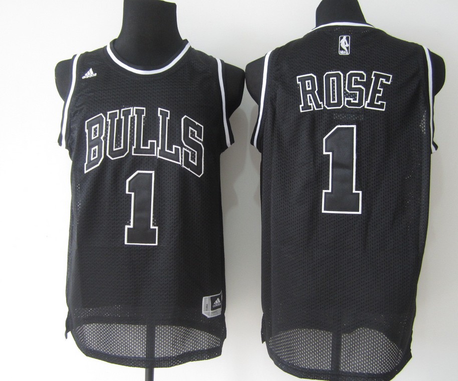 Chicago Bulls #1 Rose black shadow Jersey