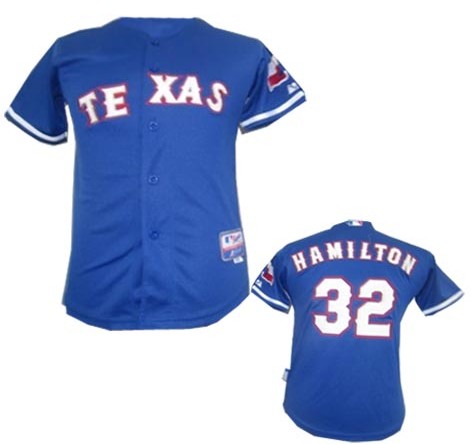 Hamilton blue Jersey, Texas Rangers #32 Kids MLB Jersey