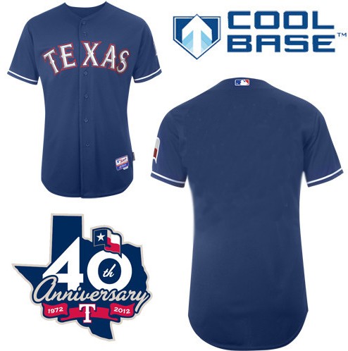 Blue 40 patch 2012 blank MLB Texas Rangers Jersey