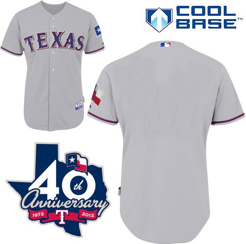 Rangers Grey 40 patch 2012 blank MLB Jersey