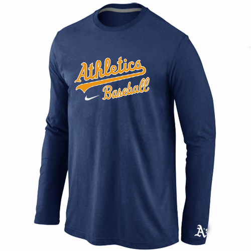 Nike Oakland Athletics Long Sleeve T-Shirt D.Blue