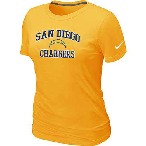  San Diego Charger Womens Heart& Soul Yellow TShirt 32 