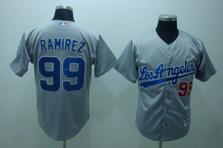 MLB Los Angeles Dodgers #99 Ramirez Jersey Grey