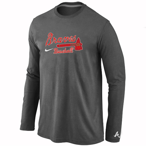 Nike Atlanta Braves Long Sleeve T-Shirt D.Grey