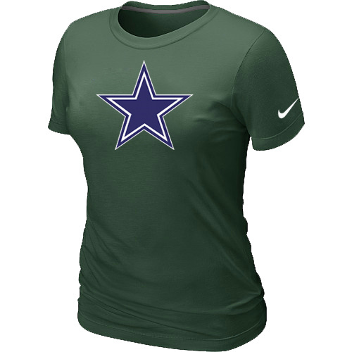 Dallas cowboys D- Green Womens Logo TShirt 43 
