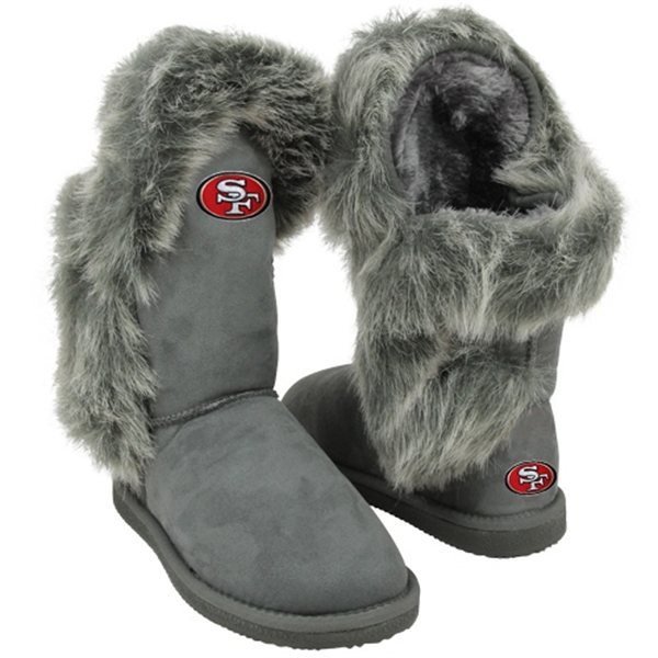 NFL San Francisco 49ers  Womens Cuce Shoes Ladies Fanatic Boots Gray