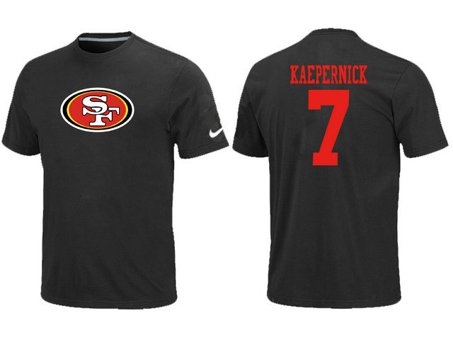  Nike San Francisco 49 ers 7  Kaepernick Name& Number TShirt Black 165 
