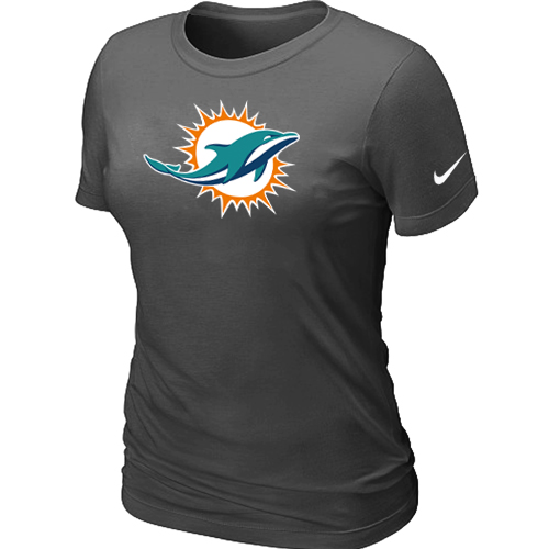 Miami Dolphins Sideline Legend logo womensT-Shirt D.Grey