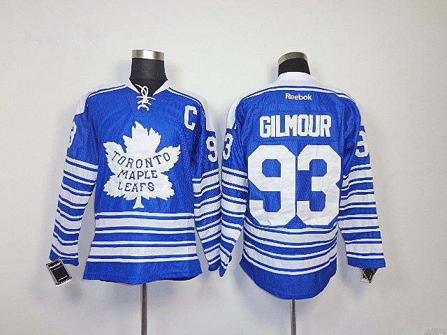 NHL Reebok Toronto Maple Leafs 2014 Winter Classic #93 Doug Gilmour Blue Jersey