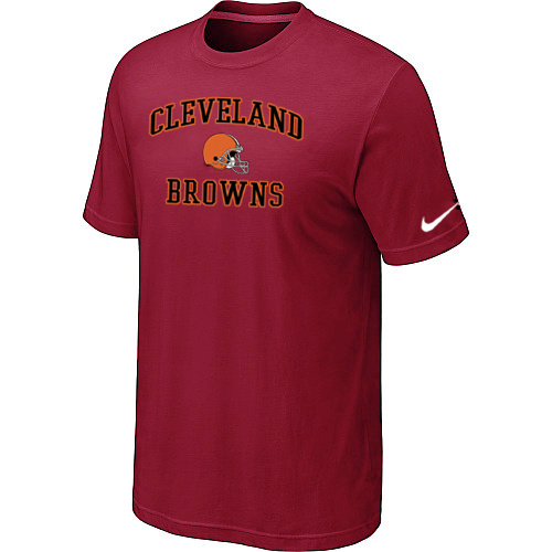  Cleveland Browns Heart& Soul Red TShirt 67 