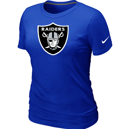  Oakland Raiders Blue Womens Logo TShirt 49 