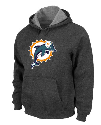 Miami Dolphins Logo Pullover Hoodie D.Grey