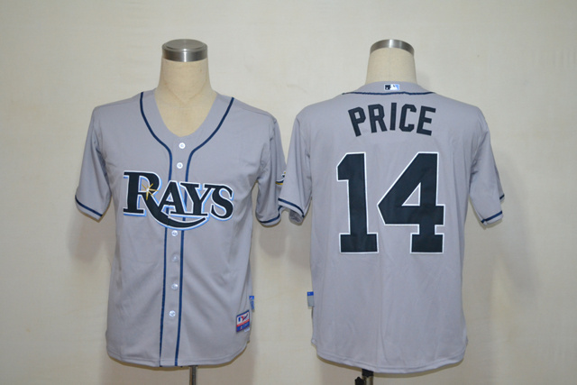 MLB Jerseys Tampa Bay Rays #14 Price Grey Cool Base