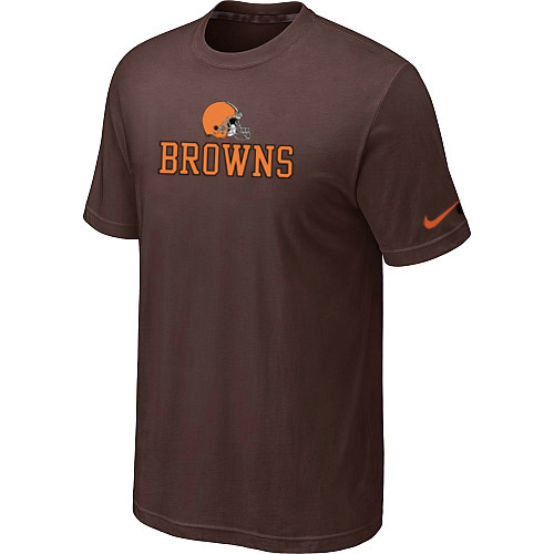  Nike Cleveland Browns Authentic Logo TShirt Brow 82 