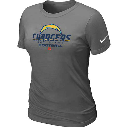  San Diego Charger D- Grey Womens Critical Victory TShirt 54 