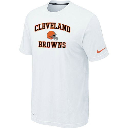 Cleveland Browns Heart& Soul White TShirt 66 