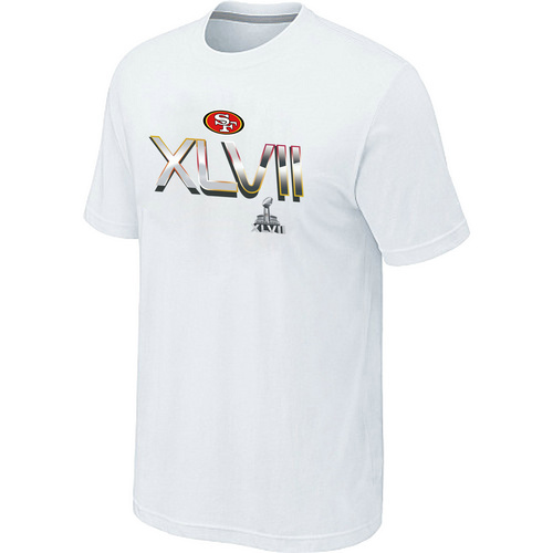  Mens San Francisco 49 ers Super BowlXLVII On Our Way White TShirt 95 