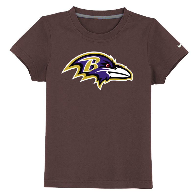 Baltimore Ravens Sideline LegendAuthentic Logo Youth T Shirt Brown