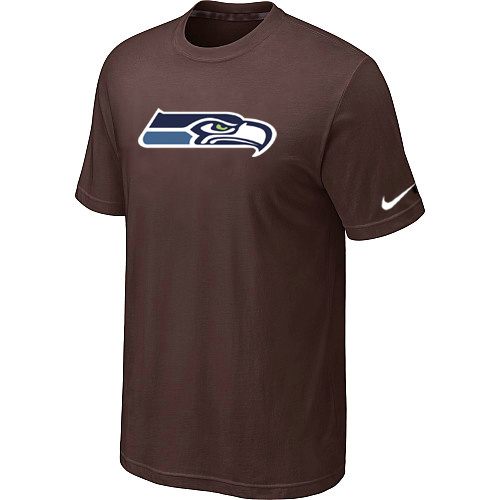  Nike Seattle Seahawks Sideline Legend Authentic Logo TShirt Brown 93 