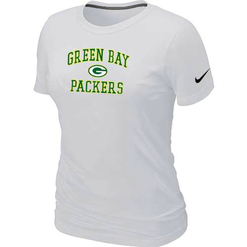  Green Bay Packers Womens Heart& Soul White TShirt 97 