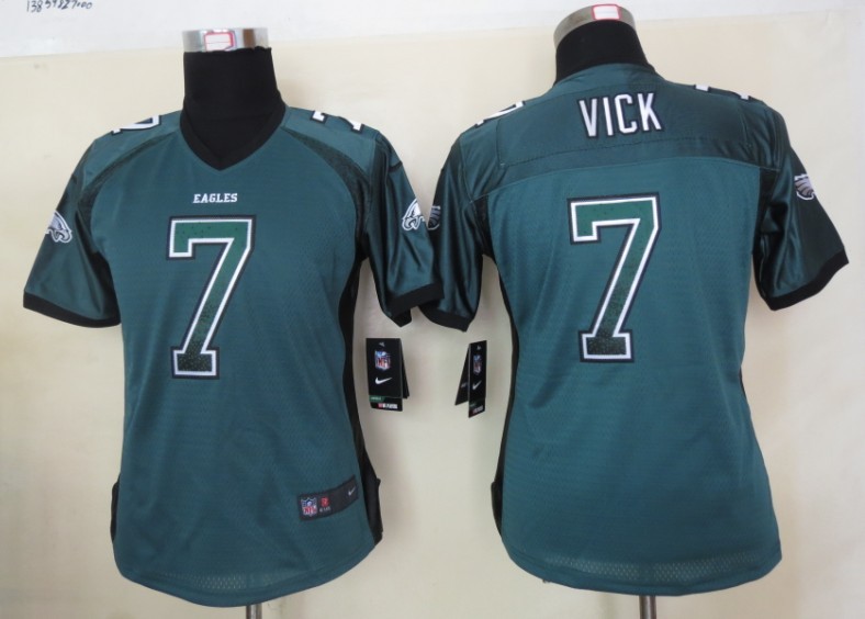 Women 2013 NEW Nike Philadelphia Eagles 7 Vick Drift Fashion Green Elite Jerseys