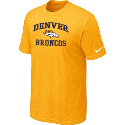  Denver Broncos Heart& Soul Yellow TShirt 66 