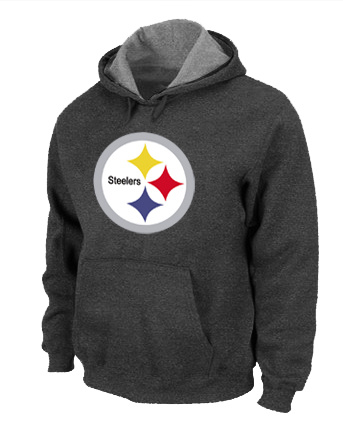 Pittsburgh Steelers Logo Pullover Hoodie D.Grey