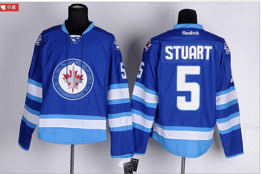 NHL Winnipeg Jets #5 STUART Blue Jersey