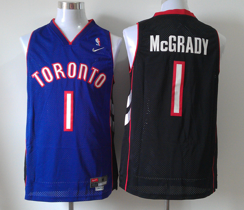 nike Toronto Raptors #1 McGrady Front dark purple Back black jersey