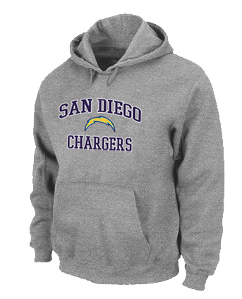 San Diego Charger Heart & Soul Pullover Hoodie Grey