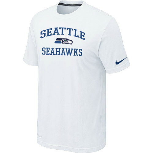  Seattle Seahawks Heart& Soul White TShirt 68 