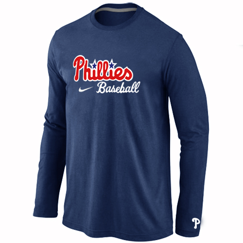 Nike Philadelphia Phillies Long Sleeve T-Shirt D.blue