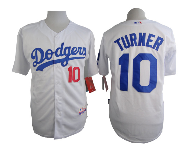 MLB Los Angeles Dodgers #10 Turner White Jersey