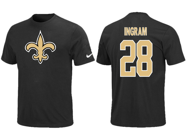 Nike New Orleans Saints Mark Ingram Name & Number TShirt Black 89
