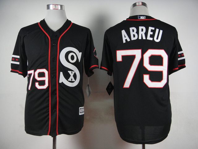 MLB Chicago White Sox #79 Abreu Black New Jersey