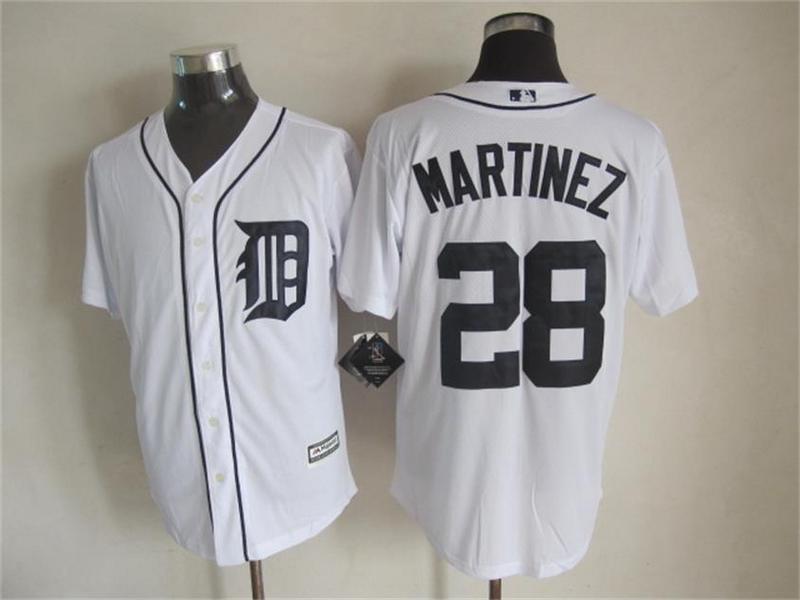 MLB Detroit Tigers #28 Martinez White Jersey