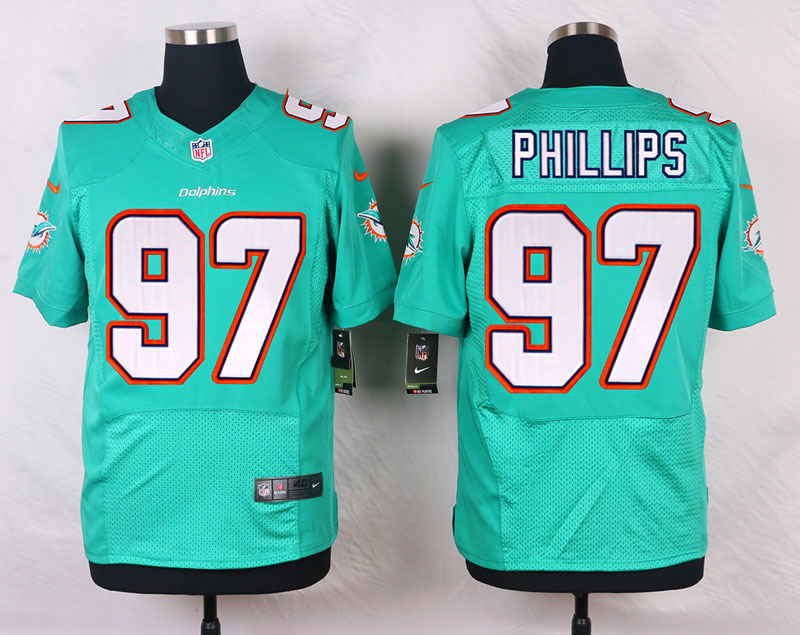 Nike Miami Dolphins #97 Phillips Green Elite Jersey